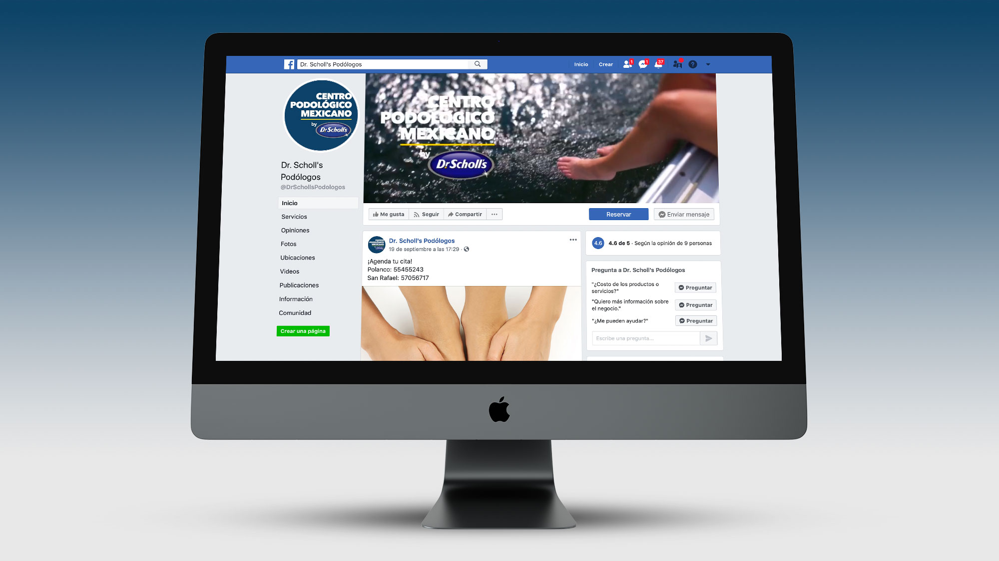 Redes sociales CPM Dr. Scholl's